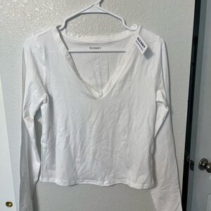 Old Navy Women's Classic White Long Sleeve Tee